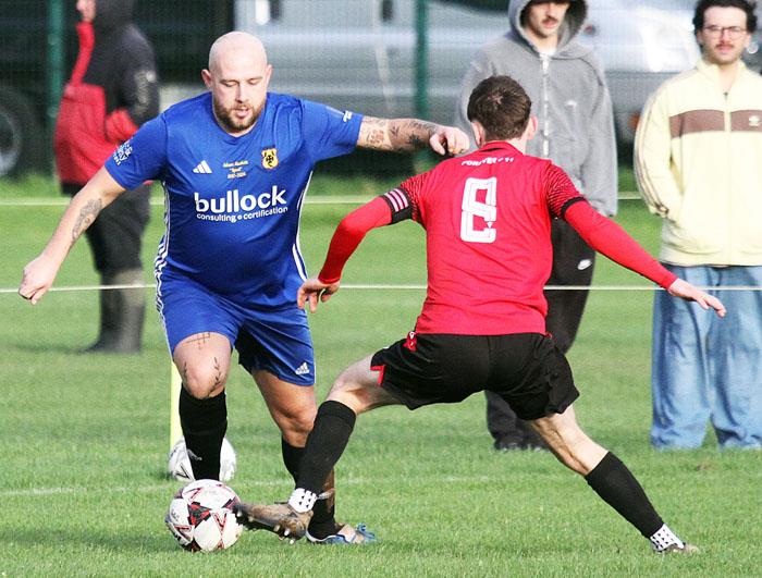 Jordan Richards looks to beat Kieran Griffiths at Bush Camp. Picture Susan McKehon Jordan Richards looks to beat Kieran Griffiths at Bush Camp. Picture Susan McKehon